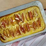 Apfelgratin mit Bananen-Creme