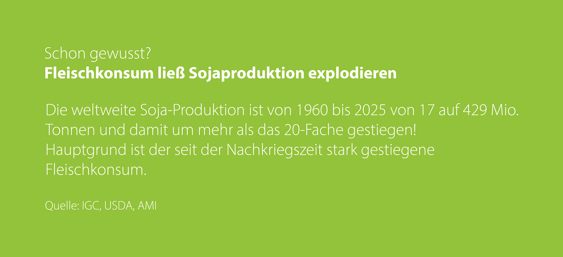 Soja Produktion explodiert Soja Produktion explodiert