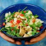 Karfiol-Pilz-Salat mit Miso-Sojaobers-Dressing