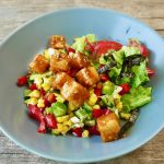 Miso-Tofu mit Mais-Salat